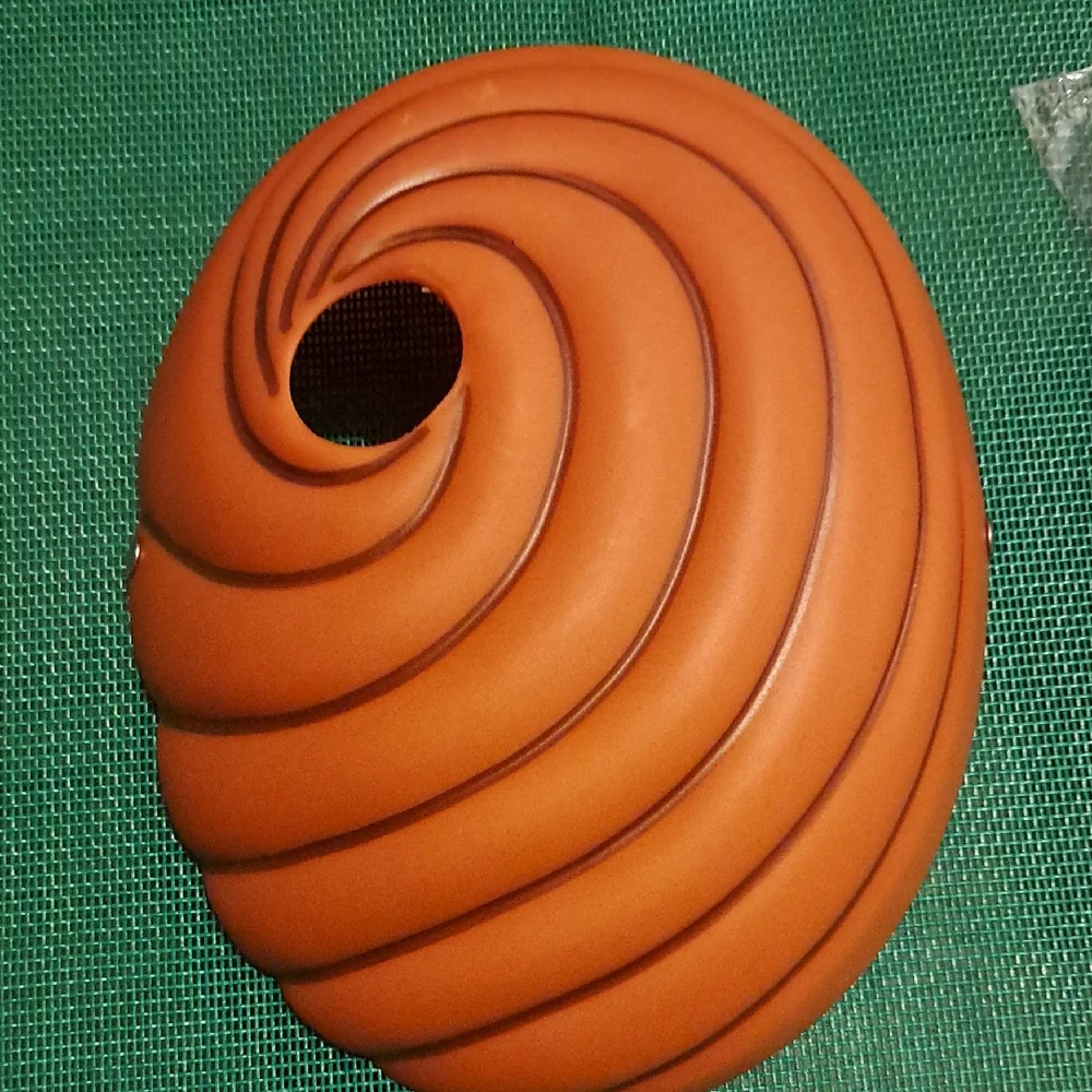 Anime Mask Resin Cosplay mask Face Accessories. Swirl Design Orange Clutch